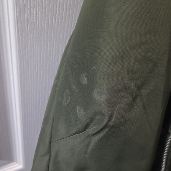 Andrew Marc Olive Green Hooded Puffer Jacket - Picture 6 of 7